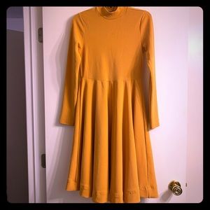 Mustard midi dress